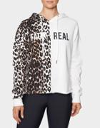 Betseyjohnson Faux Real Crop Hoodie Leopard Multi