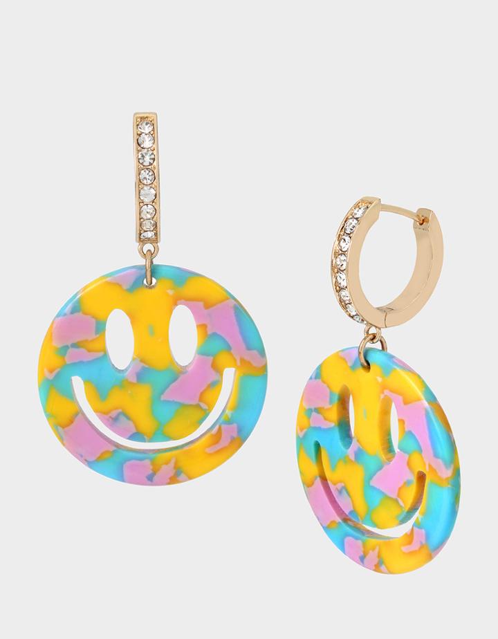 Betseyjohnson So Smiley Drop Earrings Multi