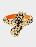 Betseyjohnson True Leopard Hinge Bangle Crystal