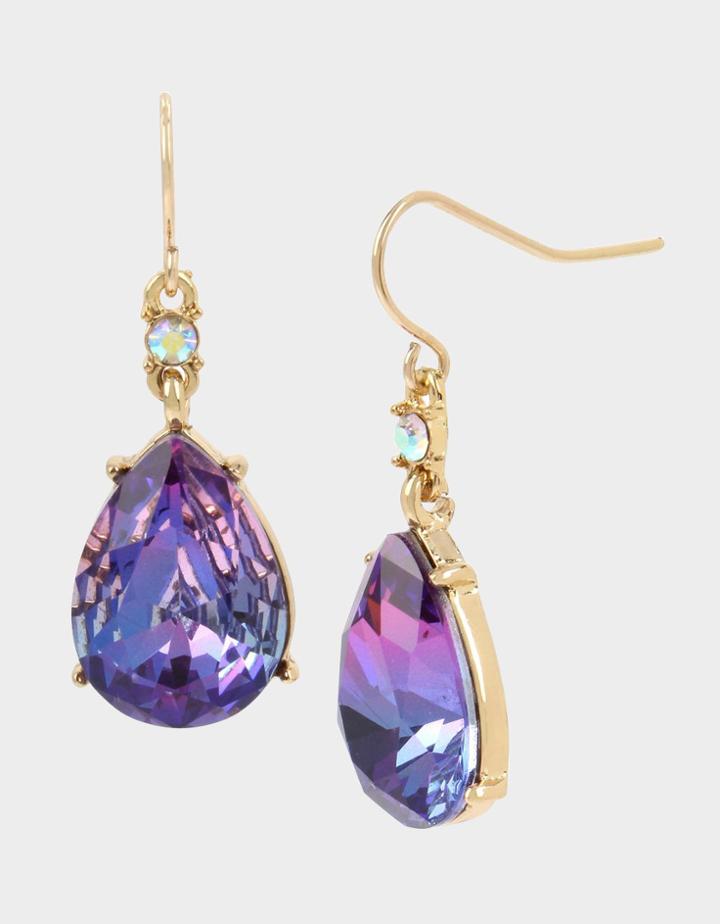 Betseyjohnson Festival Mermaid Stone Drop Earrings Purple