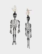 Betseyjohnson Just Treats Skeleton Glow Earrings Crystal