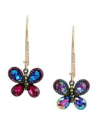 Steve Madden Butterfly Dreams Hook Earrings Multi