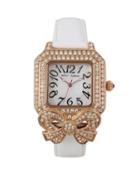 Steve Madden Crystal Bowtastic Watch White