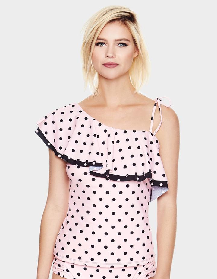 Betseyjohnson Dots For Sure Tankini Top Pink