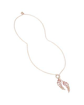 Steve Madden Little Angels Wing Lariat Pink
