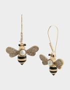Betseyjohnson Buzz And Bloom Bee Hook Earrings Crystal