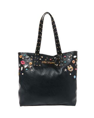 Steve Madden Betseys Baubles Pearly Jeweled Tote Pewter