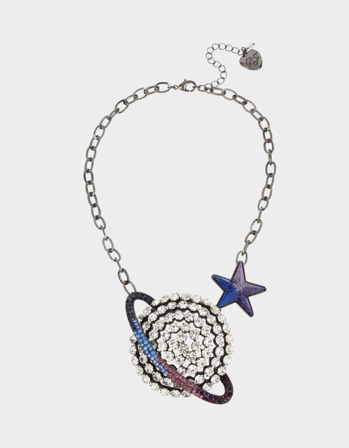 Betseyjohnson Star Power Saturn Pendant Blue