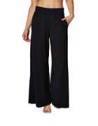 Betseyjohnson Wide Leg Pant With Side Slits Black