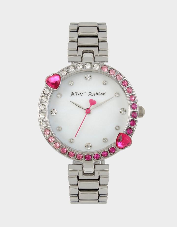 Betseyjohnson Sweethearts Forever Silver Watch Silver