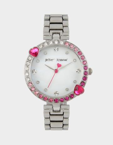 Betseyjohnson Sweethearts Forever Silver Watch Silver