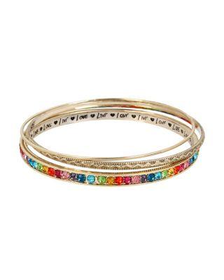 Steve Madden Rainbow Connection Bangle Set Multi