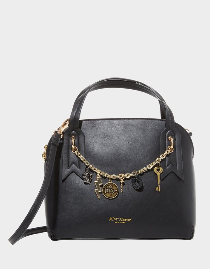 Betseyjohnson Oh So Charming Dome Satchel Black