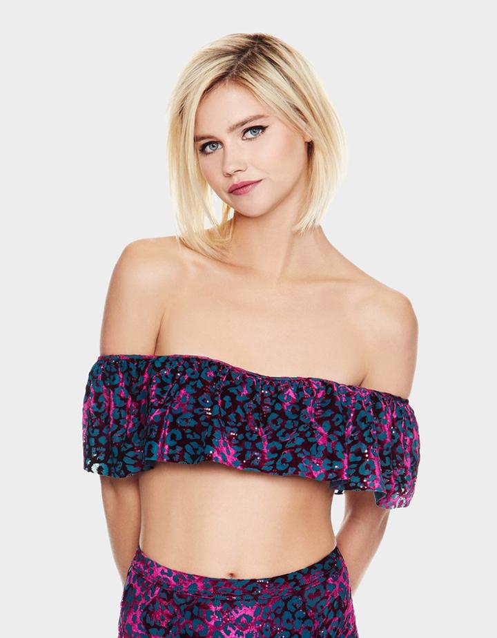Betseyjohnson Wild Instincts Bandeau Top Black Multi