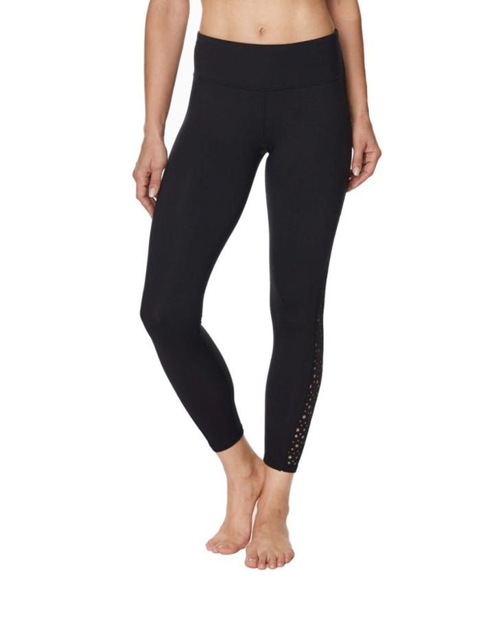 Betseyjohnson Star Laser Cut Inset Leggings Black