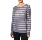 Betseyjohnson Hello Weekend Striped Pullover Charcoal