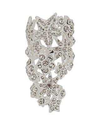 Steve Madden Betsey Blue Stars Full Finger Ring Crystal