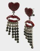 Betseyjohnson Glampire Vampire Heart Earrings Red