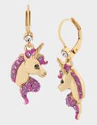 Betseyjohnson Love Is Love Unicorn Earrings Purple