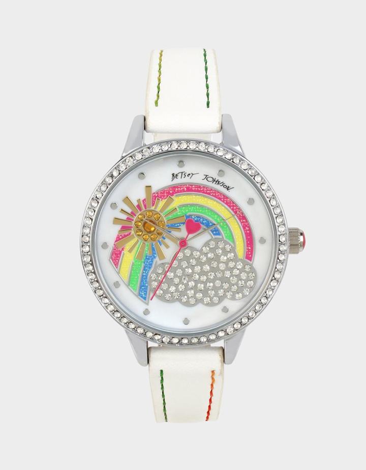 Betseyjohnson Sunshine Daydream Rainbow Watch White
