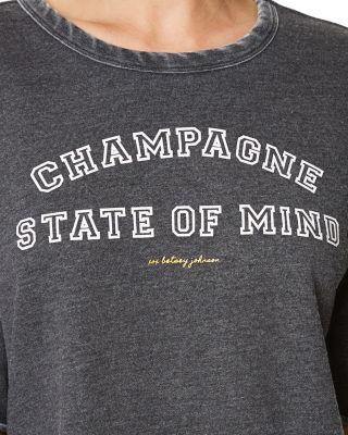 Steve Madden Champagne State Of Mind Crop Tee White