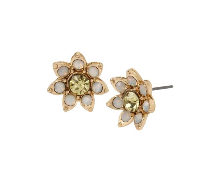 Betseyjohnson Bee Mine Flower Stud Earrings Yellow