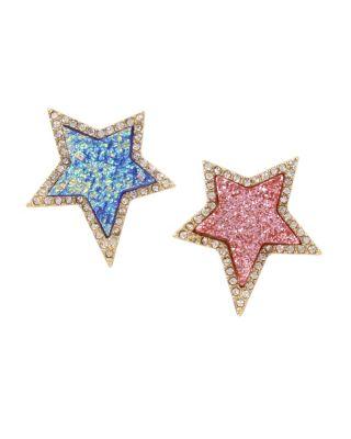 Steve Madden Celestial Starlet Star Mismatch Earrings Multi