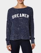 Betseyjohnson Dreamer Waffle Split Hem Tee Navy