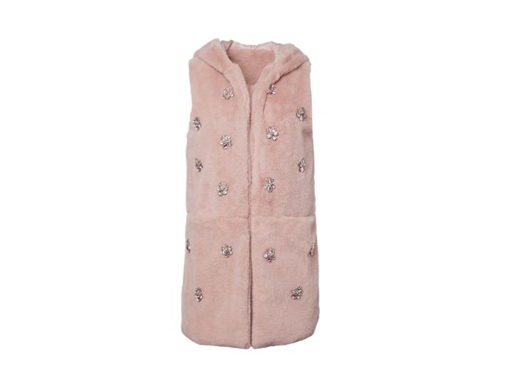 Betseyjohnson Crystal Clear Hooded Vest Blush