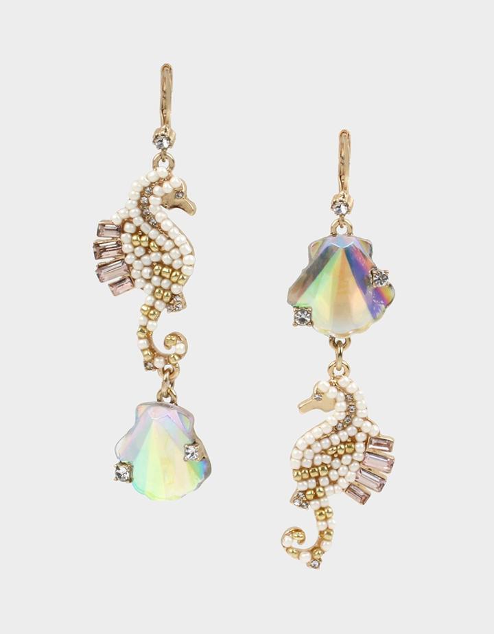 Betseyjohnson Surfmaid Mismatch Earrings White