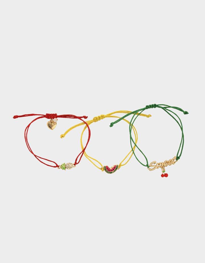 Betseyjohnson Forbidden Fruit Friendship Bracelet Set Multi
