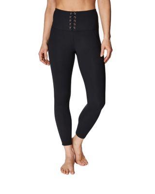Steve Madden High Waisted Lace Up Legging Black