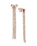 Steve Madden Princess Charming Rhinestone Linear Earrings Crystal