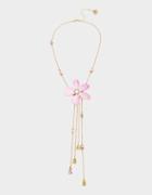 Betseyjohnson Exotic Floral Y Necklace Pink