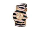 Betseyjohnson Double Trouble Striped Watch Black-pink