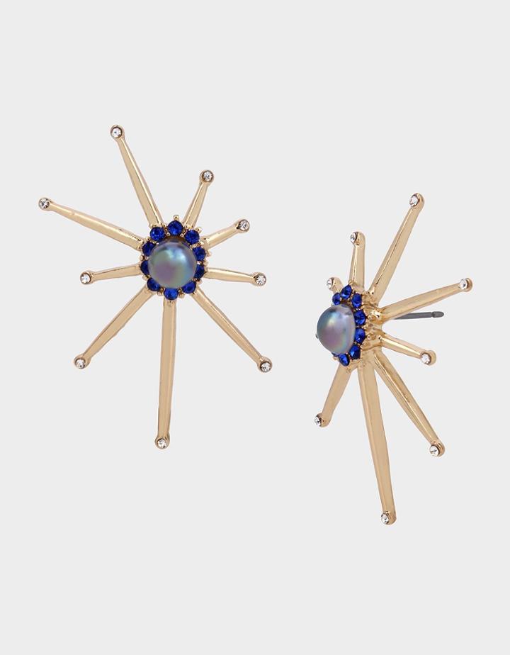 Betseyjohnson Celestial Starburst Large Studs Blue