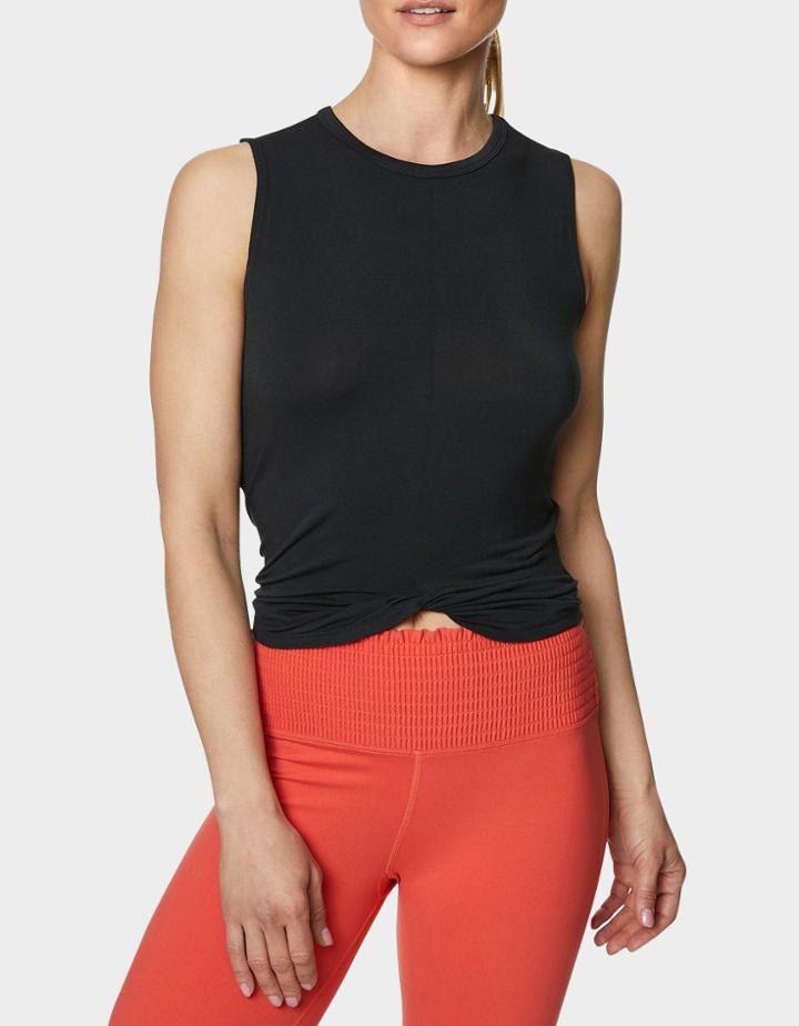Betseyjohnson Twist And Shout Crop Tank Black