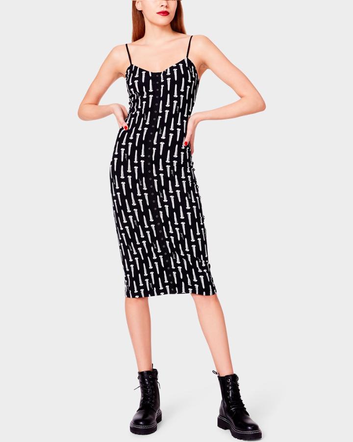 Betseyjohnson Betseys Vintage Inspired Slip Dress Black Multi