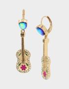 Betseyjohnson Betseyvilla Guitar Earrings Blue