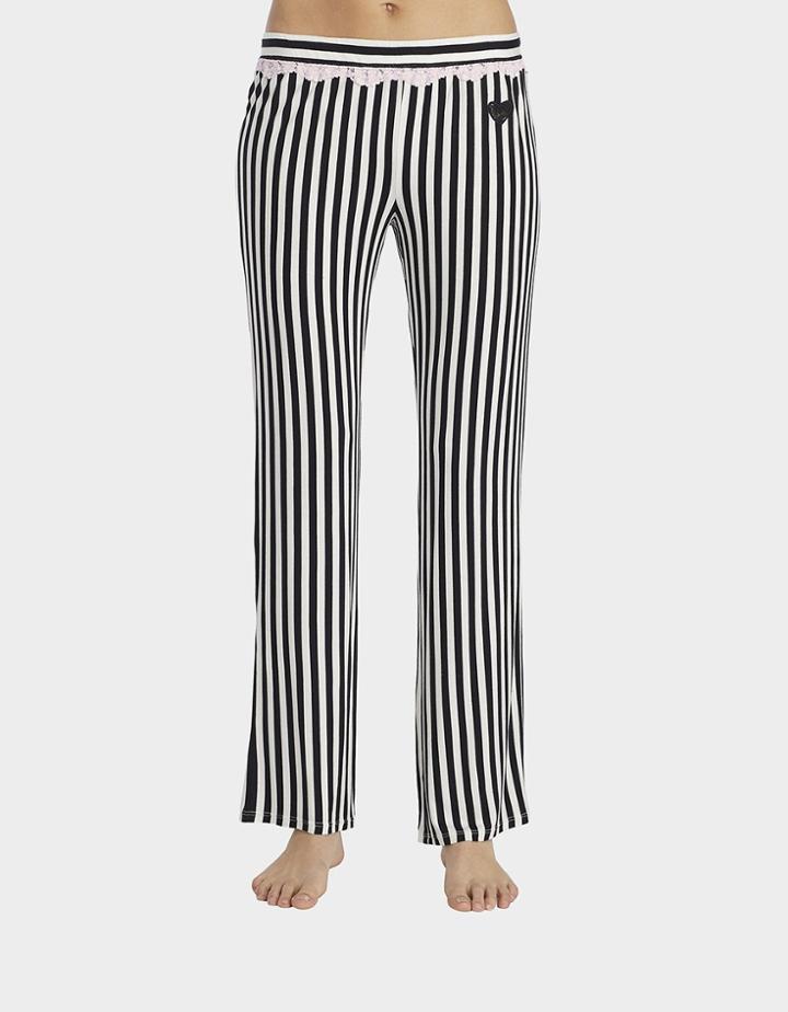 Betseyjohnson Heart And Soul Rayon Knit Pant Black-white