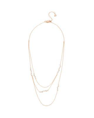 Steve Madden Betsey Blue Bowtiful Illusion Necklace Crystal