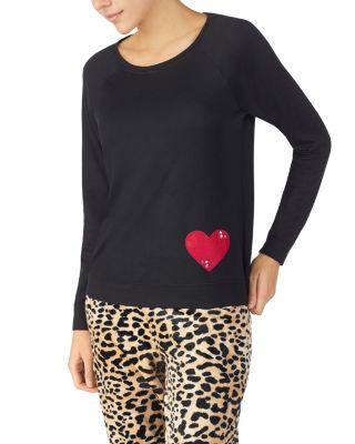 Steve Madden Cozy Time Jersey Top Black