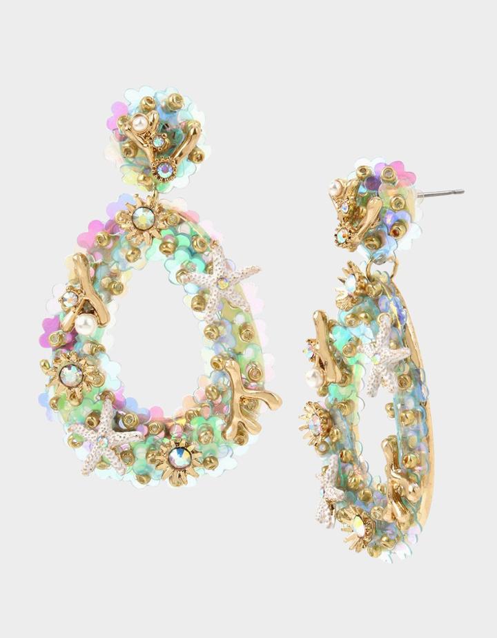 Betseyjohnson Festival Mermaid Drama Earrings Multi