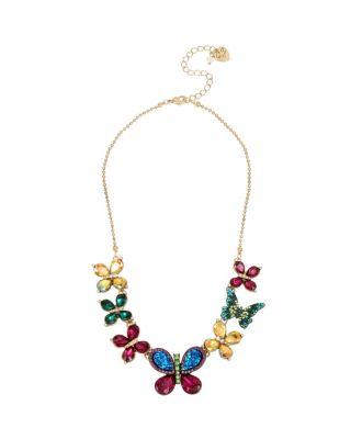 Steve Madden Butterfly Dreams Frontal Necklace Multi