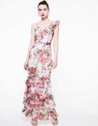 Betseyjohnson Rosey Asymmetrical Dress Floral