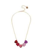 Steve Madden Not Your Babe Ombre Heart Necklace Multi