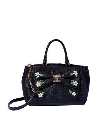 Steve Madden Daisyd And Confused Bow Satchel Natural
