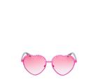 Betseyjohnson Rhinestone Topped Heart Sunglasses Pink