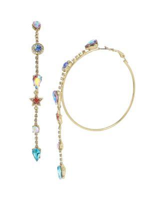 Steve Madden Magical Show Hoop Earrings Multi