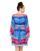 Steve Madden Fluid Motion Bell Sleeve Boho Dress Multi
